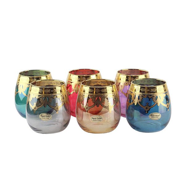 Art Decor Склянки для води та віскі "Stemless Amalfi" 6 шт. Art 1014 COLOR