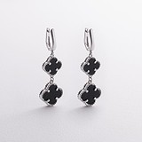 Серебряные серьги с ониксами, 1796199