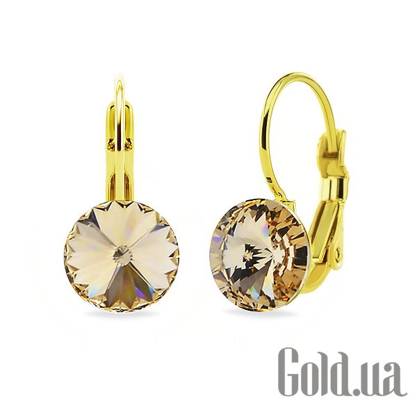 

Серьги Kobi, Желтый, Серьги с кристаллами Swarovski в позолоте