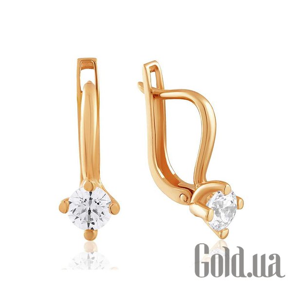 

Серьги Украина, Золотые серьги с Swarovski Zirconia