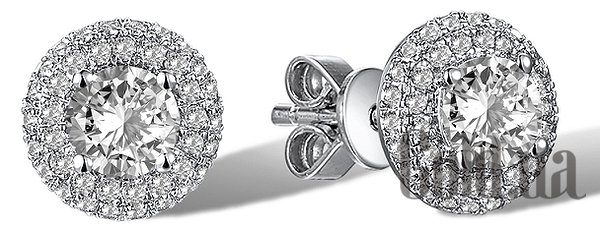 

Серьги-гвоздики Lurie Jewelry, Золотые серьги с куб. циркониями