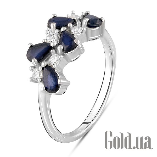 

Женские кольца Fresh Jewelry, Женское серебряное кольцо с куб. циркониями и сапфирами, 18