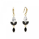 Сережки з кристалами Swarovski у позолоті, 1765224