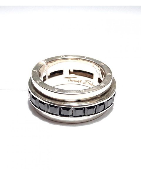 Thomas Sabo Серебряное обручальное кольцо с куб. циркониями TR1774-1-196-56