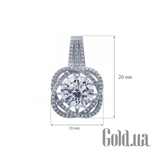 Жіночі кулони Lurie Jewelry Срібний кулон з куб. цирконіями
