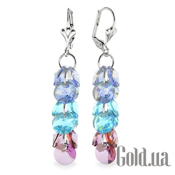 

Серьги с подвесками Kobi, Стальной, Серьги с кристаллами Swarovski