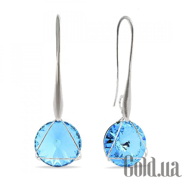 

Серьги с подвесками Kobi, Стальной, Серьги с кристаллами Swarovski
