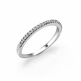 Серебряное обручальное кольцо с куб. циркониями, 141161