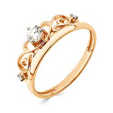 Женское золотое кольцо с куб.циркониями, 1512553
