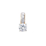 Золотий кулон з кристалами Swarovski, 1536361