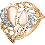 Женское золотое кольцо с куб. циркониями, 1604457