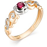 Женское золотое кольцо с рубином, 1616745