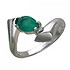 Женское серебряное кольцо с бериллом - фото 1