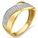 Женское золотое кольцо с бриллиантами, 1621865