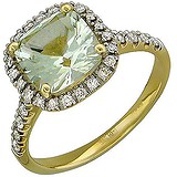 Женское золотое кольцо с бриллиантами и аметистом, 1666153