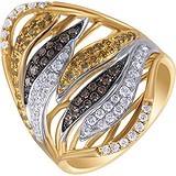 Женское золотое кольцо с бриллиантами, 1667945