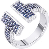 Женское серебряное кольцо с куб. циркониями, 1670249