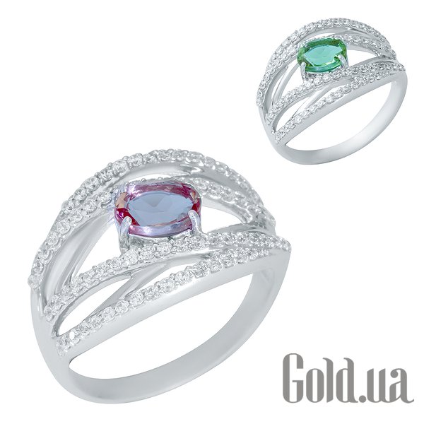 

Женские кольца Fresh Jewelry, Женское серебряное кольцо с султанитом и куб. циркониями, 18.5