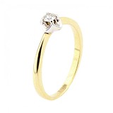 Золотое кольцо с бриллиантом, 1727081