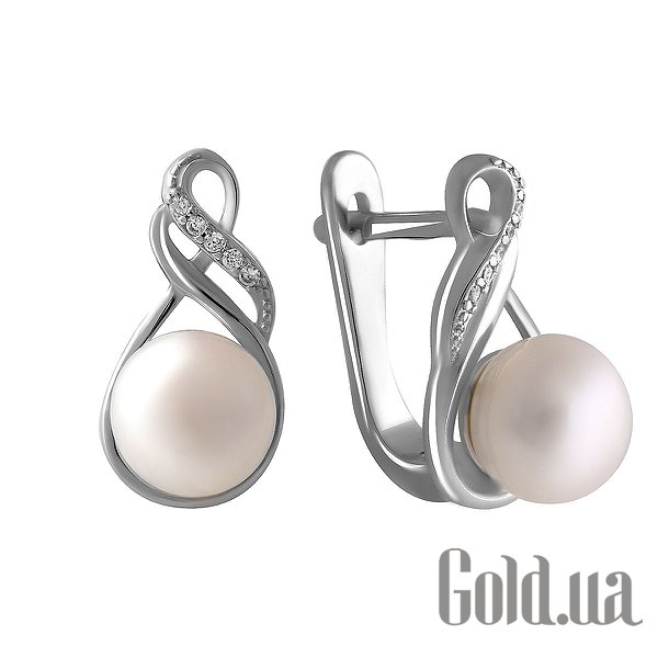 

Серьги Fresh Jewelry, Серебряные серьги с куб. циркониями и культив. жемчугом
