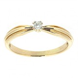 Золотое кольцо с бриллиантом, 1776233