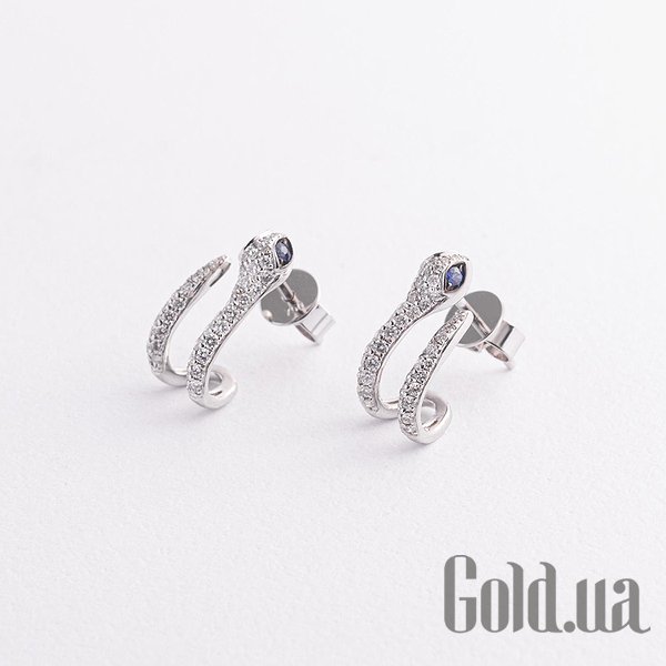 

Серьги-гвоздики Украина, Золотые серьги с бриллиантами и сапфирами