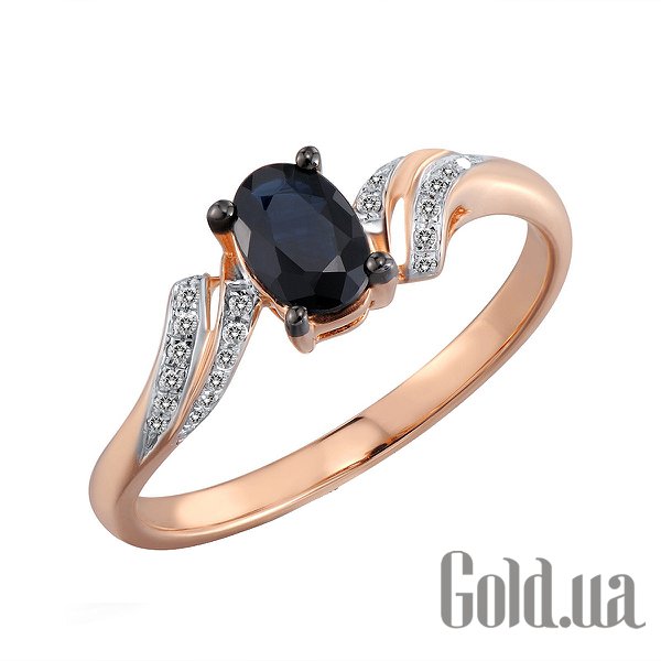 

Кольцо Lurie Jewelry, Женское золотое кольцо с бриллиантами и сапфиром, 18