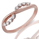 Женское золотое кольцо с бриллиантами, 056937