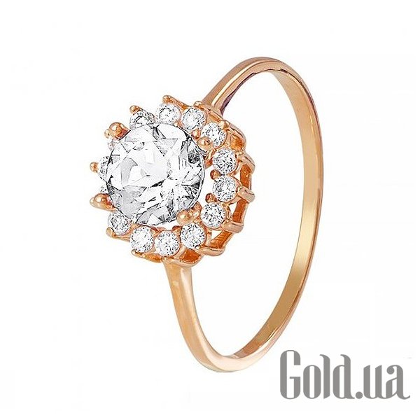 

Кольцо Украина, Золотое кольцо с циркониями Swarovski Zirconia, 18