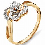 Женское золотое кольцо с бриллиантами, 1553770