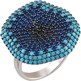 Женское серебряное кольцо с куб. циркониями, 1616490