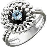 Женское серебряное кольцо с топазом, 1618538