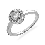 Серебряное кольцо с куб. циркониями, 1665130
