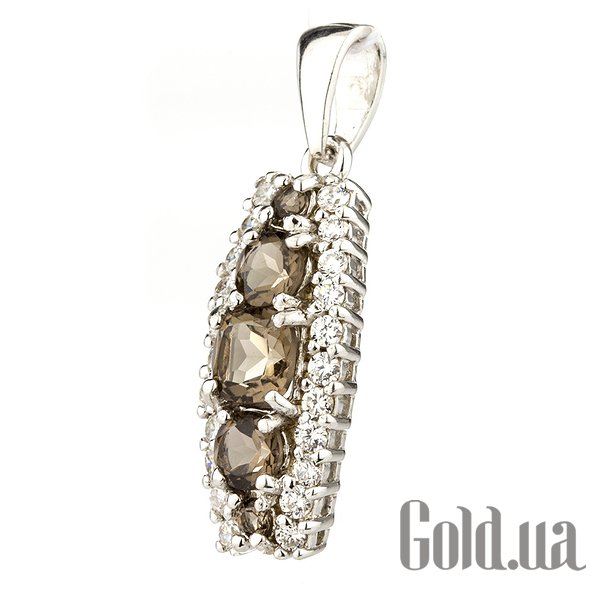 

Женские кулоны Shatlen, Серебряный кулон с куб. циркониями и раухтопазами