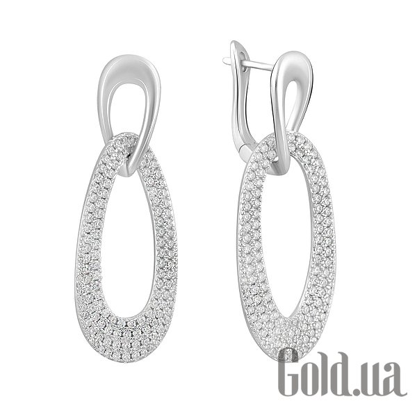 

Серьги с подвесками Fresh Jewelry, Серебряные серьги с куб. циркониями