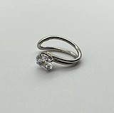 Серебряная одиночная каффа с куб. цирконием, 1788266