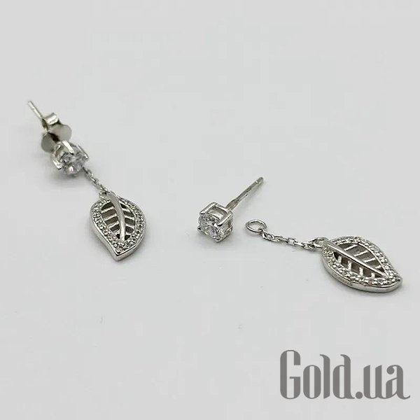 

Серьги с подвесками Silvex925, Серебряные серьги с куб. циркониями