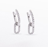 Серебряные серьги с куб. циркониями, 1796202