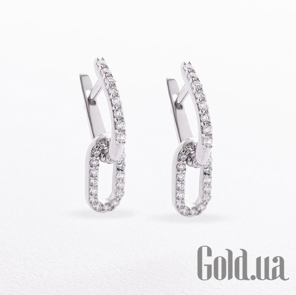 

Серьги с подвесками Украина, Серебряные серьги с куб. циркониями