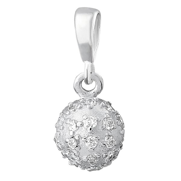 Срібний кулон з куб. цирконіями