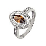 Женское серебряное кольцо с куб. циркониями, 1514091
