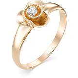 Женское золотое кольцо с бриллиантом, 1603691