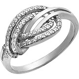 Женское серебряное кольцо с куб. циркониями, 1620331