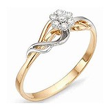 Женское золотое кольцо с бриллиантами, 1621867