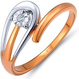 Женское золотое кольцо с бриллиантом, 1624683