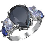 Женское серебряное кольцо с куб. циркониями, 1639019