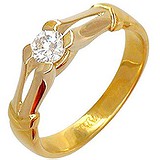Золотое кольцо с бриллиантом, 1658987
