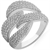 Женское серебряное кольцо с куб. циркониями, 1667179