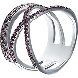 Женское серебряное кольцо с куб. циркониями, 1676395