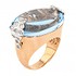 Женское золотое кольцо с топазом и куб. циркониями - фото 1
